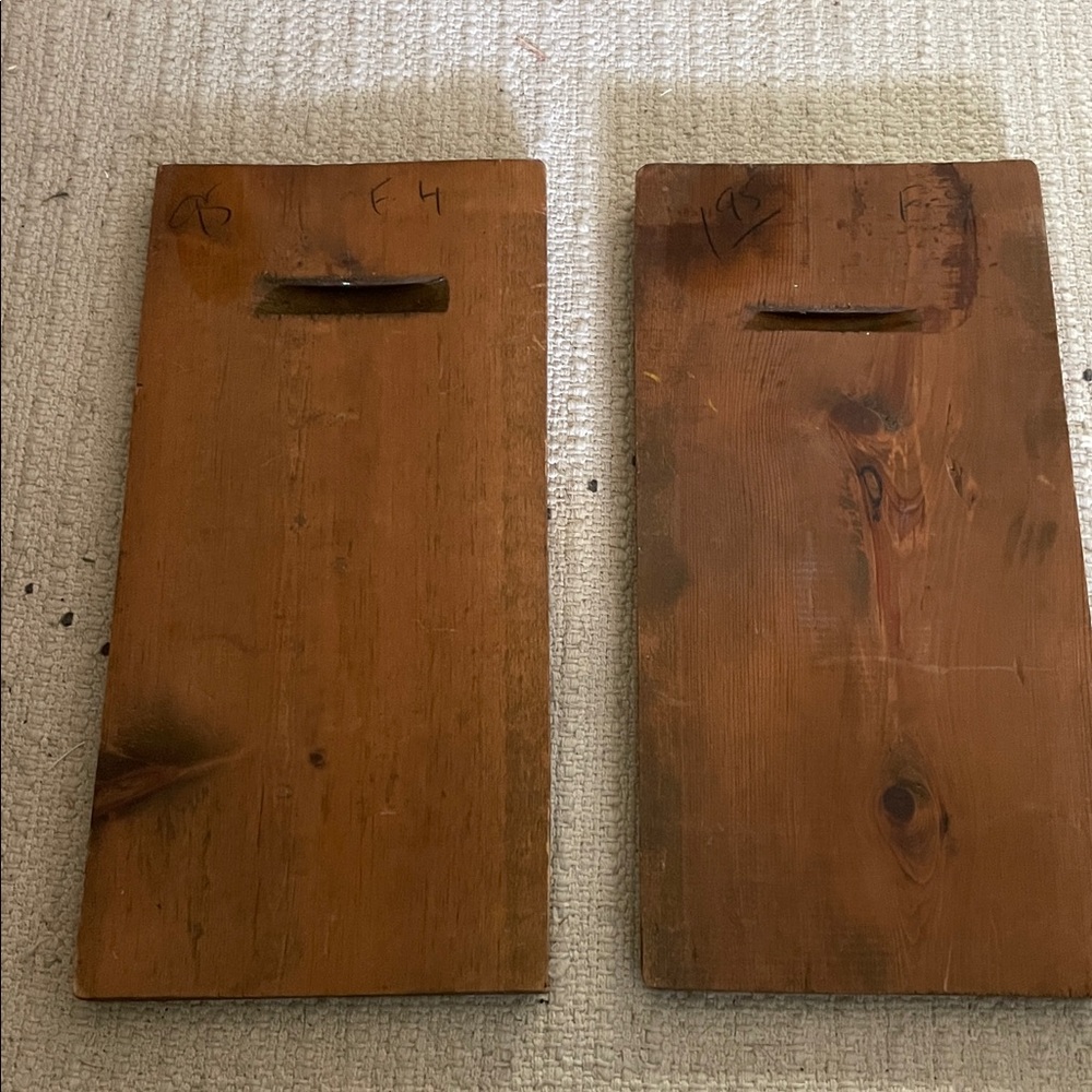 Vintage hand painted weights/measures & spices wood plaques - Picture 4 of 8